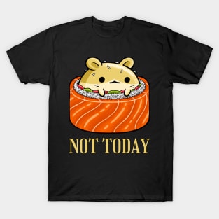 Lazy Hamster Nope not Today funny sarcastic messages sayings and quotes T-Shirt